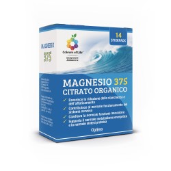 Magnesio 375 Citrato organico 14 stickpacks OPTIMA NATURALS